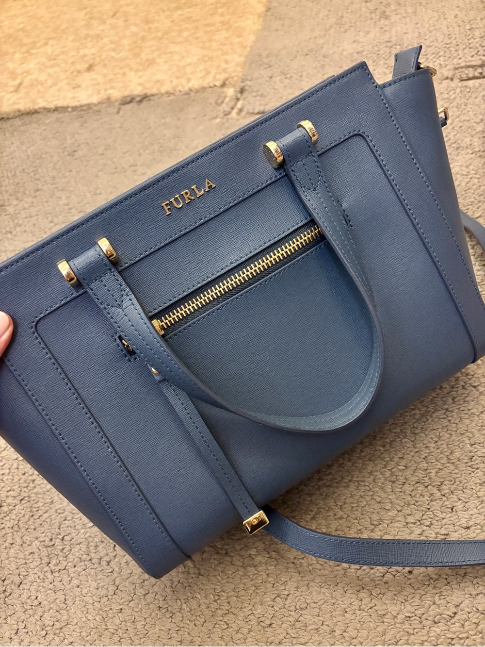 Furla Blue Leather Purse - like new condition
